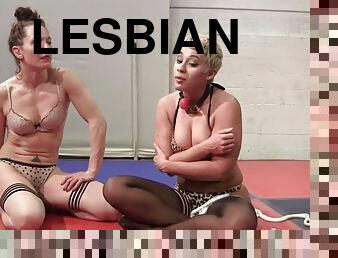 Lesbian MILF Wresling And Bondage