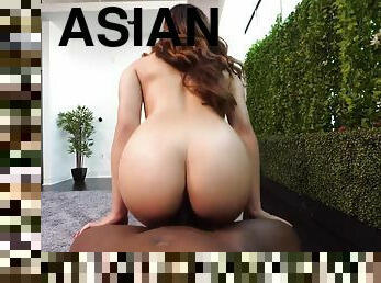 asiatique, cul, interracial, black, bout-a-bout, parfait, exotique