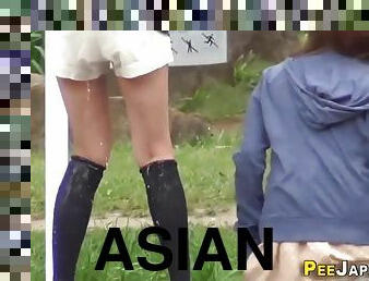 asiatique, en-plein-air, pisser, public, ados, japonais, cam, voyeur, fétiche