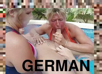 Three GERMAN mommies Help Guy To Spunk On Holiday In FFFM - ANALDIN