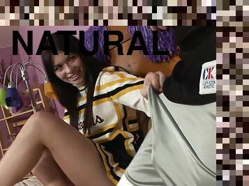Desirable Darkhaired Cheerleading Young Babe Gets Pounded