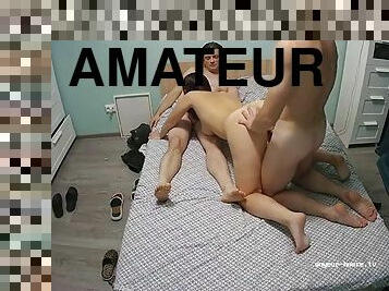 amateur, hardcore, cámara, voyeur, trío, oculto