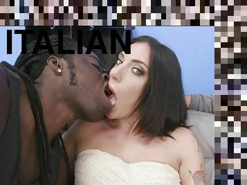 Italian Wife Sabrina Ice Makes Black Bull Cum On Her