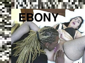 ebony guy with whopping dick eats her pink pussy