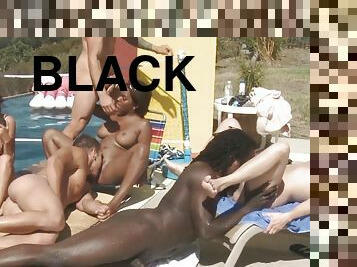 tetas-grandes, adulterio, fiesta, coño-pussy, interracial, negra, besando, piscina, salvaje