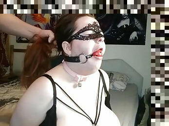 Ballgagged sub slut screaming loudly from hard tit slamming FULL