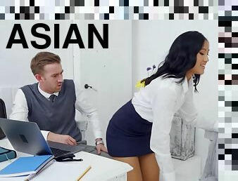 asiatisk, doggy-style, fitta-pussy, student, brudar, avsugning, hardcore, deepthroat, fingerknull, thailändsk