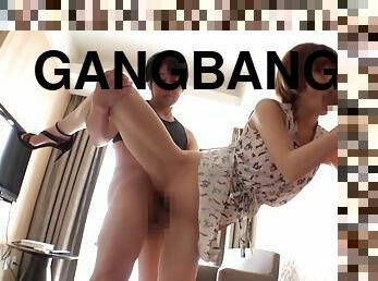 babe, japanier, gangbang, verrückte, hotel, erotik, erfahren, glanz