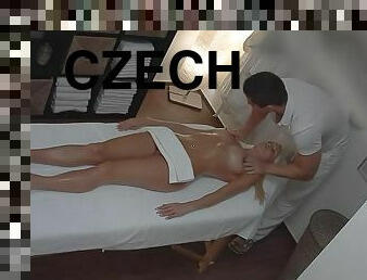 Czech blonde babe oiled Massage