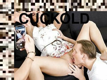 HUNT4K. Cuckold is watching and jerking off while