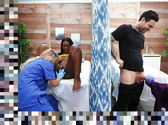 Gonzo Interracial Orgy In Fertility Clinic