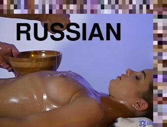 Masseur Milked By Flirtatious Russian 1 - Massage Rooms