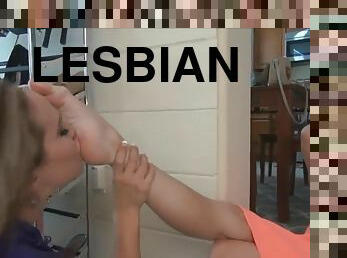 Lesbian foot worship - foot fetish