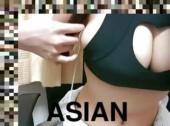 asiatique, cul, gros-nichons, masturbation, ejaculation-sur-le-corps, milf, japonais, ejaculation-interne, naturel, gros-seins