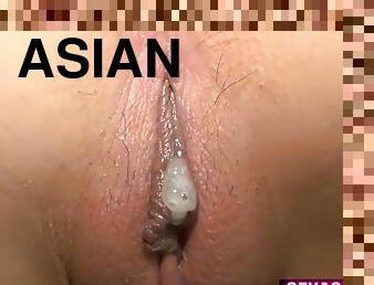 asiatisk, röv, storatuttar, fitta-pussy, mogen, brudar, cumshot, hardcore, hemmagjord, creampie