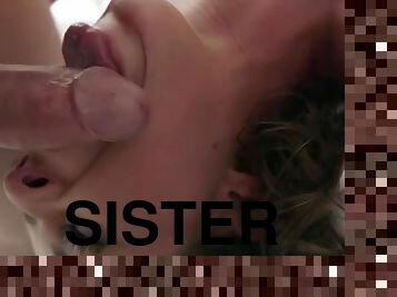 A Pervy Deepthroaring Step-Sister Family Sex Fantasy