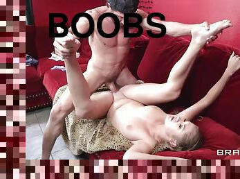 Big boobs blonde slut Kandace Kayne spreads for hard pounding