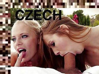 im-freien, anal-sex, beule-schuss, pornsterne, franzose, 3etwas, rothaarige, blondine, schön, czech