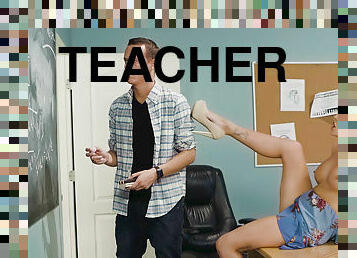 Slutty teacher Alexis Monroe covets to her student