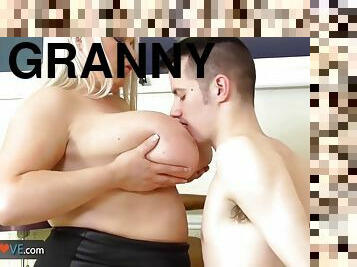 AgedLovE Hard Sex Coition with Big Bust Mommy Ladies