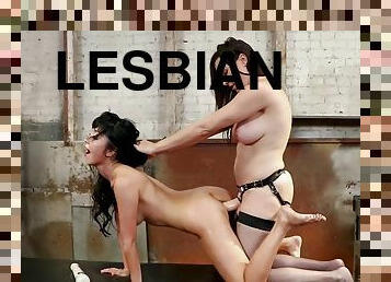 aasialainen, nyrkkinainti, vanha, remmidildo, vaimo, anaali, lesbo-lesbian, lelu, bdsm, orja