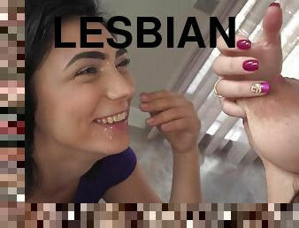 Large-bosomed babes lesbian sex