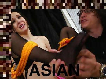 asiatisk, tonåring, bdsm, fetisch, bondage