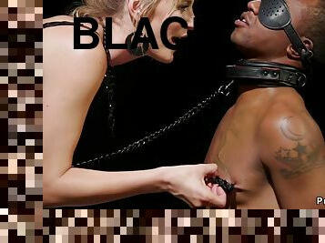 gode-ceinture, interracial, jouet, hardcore, bdsm, black, esclave, gode, fétiche, bâillonnement