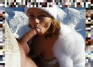 Having Sex My Sister Outdoor In The Snow