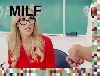 Brandi Love fucks with handsome dude Lucas Frost in the classroom