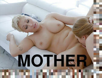 A devastated large-bosomed stepmother having family taboo intercourse