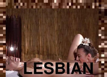 lesbienne, massage, européenne, euro