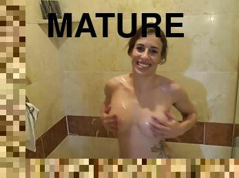 Shower Time With Exciting Mature