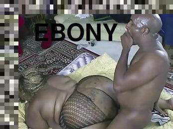 Ebony ssbbw babe fucks equally massive big black cock hard