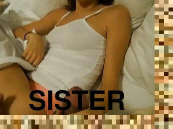 Step sister looks cute when she rides my cock