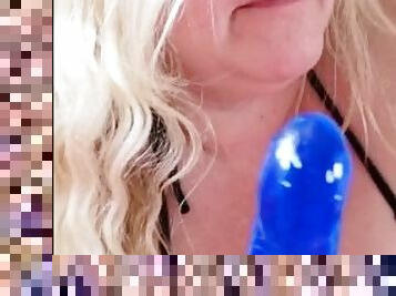 Sexy blonde bbw mature milf anal play and masturbate