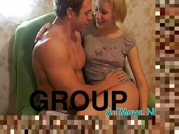 avsugning, tonåring, hardcore, gruppsex, blond, vacker