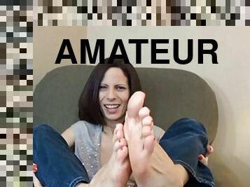 amateur, pieds, fétiche, orteils