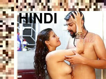 Hindi Hot Web Series - Homemade porn with Indian couple in shower