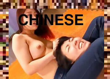 asiático, culo, tetas-grandes, lesbiana, natural, acción, pechugona, tetas, fetichista, china