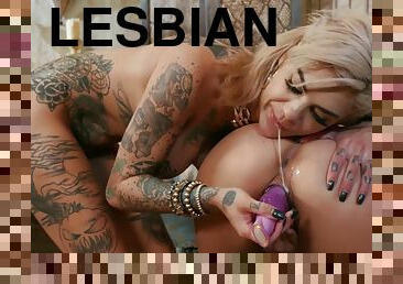 The Age Of Sexlightenment Kendra Spade, Bonnie Rotten tattooed lesbians with tattooed tits using toys