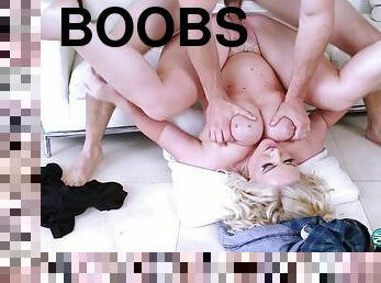 Just Large Boobs - Blonde BBW babe screwed hard