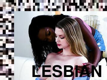 Wet Licking Interracial Lesbian Massage - Bunny colby
