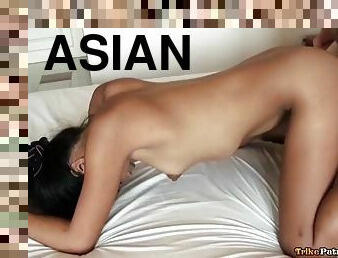 Naughty asian teen has her tight pussy creamed by tourists
