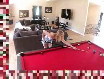 Povd corner pocket creampie with tight pussy blonde