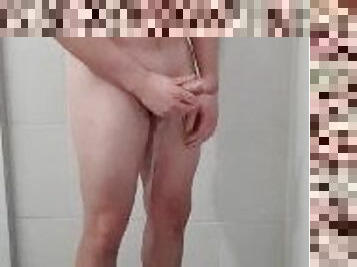 Jerking off in the shower