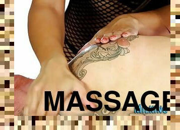 Big titted masseuse cum