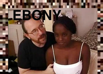 Beautiful ebony debuts with old man 20