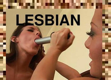 Horny lesbos catchy adult clip