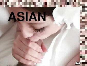 asiatisk, doggy-style, hårig, orgasm, amatör, avsugning, japansk, creampie, knubbig, fingerknull